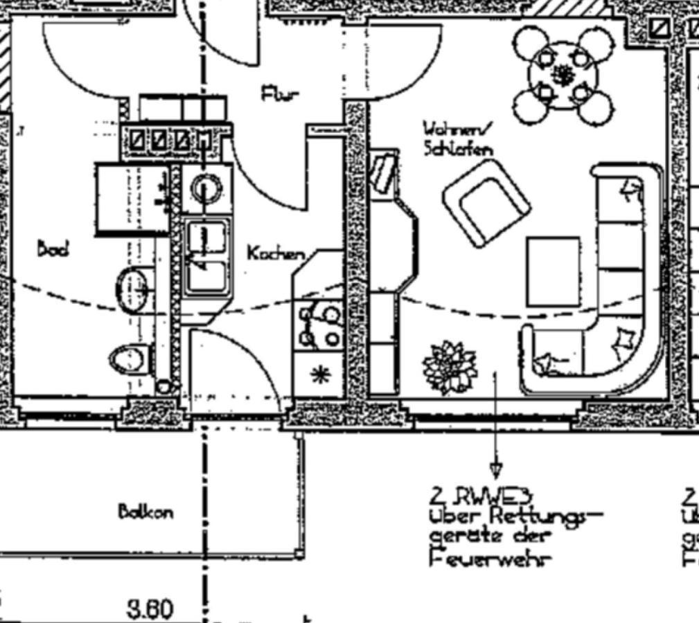 40 Qm Appartment Parkplatz, Balkon,Netflix, Prime Хемниц Экстерьер фото